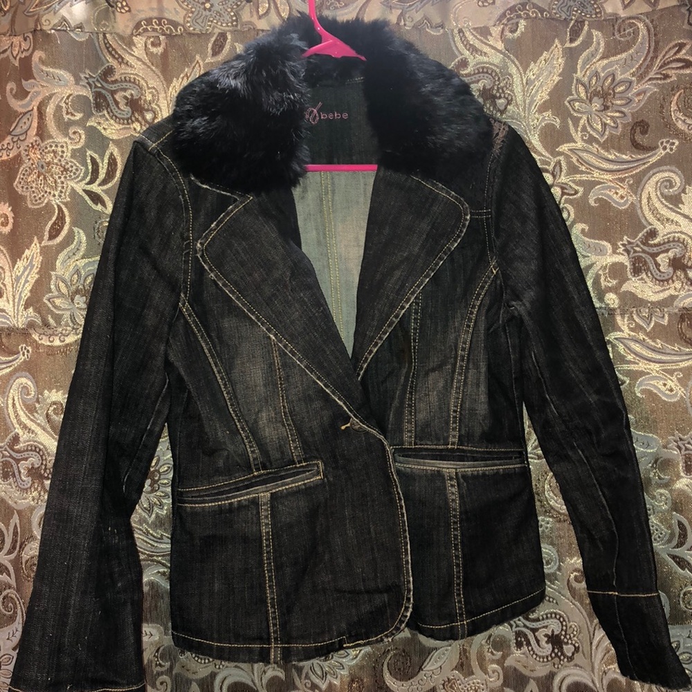 Vintage 🕰 Denim & Fur Blazer 🧥